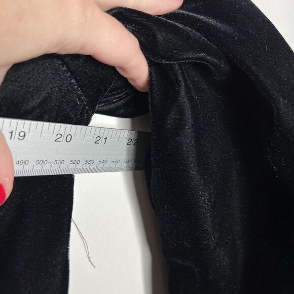 Bae + Castro Bolero Womens Size 10 Black Velvet Cropped Jacket Shoulder Pads - Picture 6 of 13